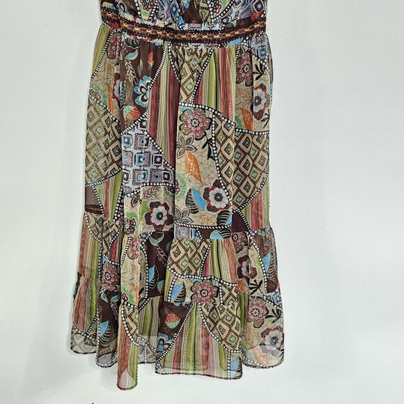 Vintage Y2K Breakin Loose Babydoll Dress Womens 9 10 Flowy Boho Festival Floral - Picture 11 of 14